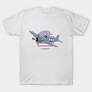 WW2 F6F Hellcat Airplane T-Shirt